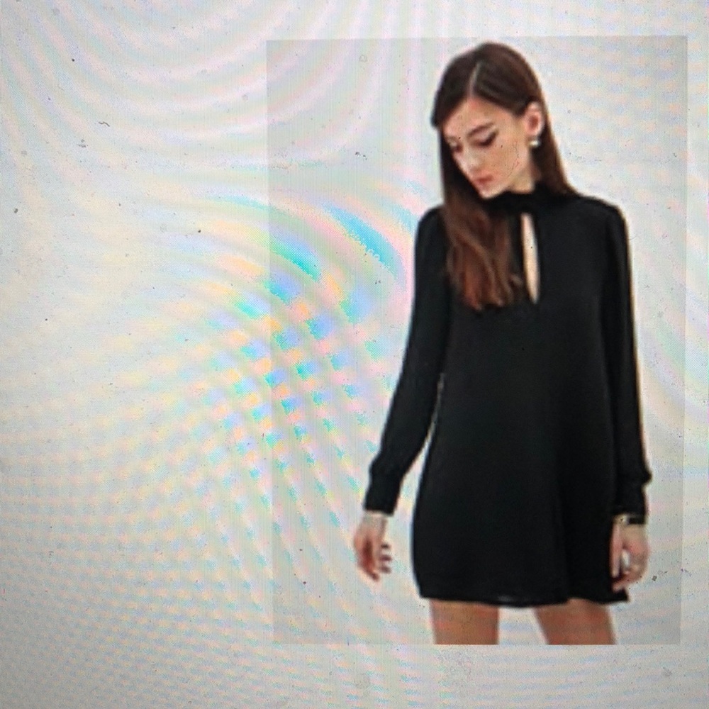Long sleeve keyhole dress